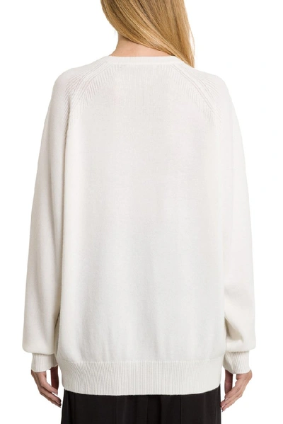 Shop Givenchy 4g Stitch Effect Jumper In White
