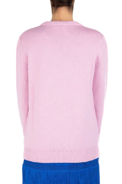 Shop Alberta Ferretti Alitalia Intarsia Sweater In Pink