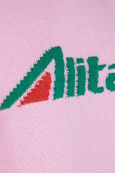 Shop Alberta Ferretti Alitalia Intarsia Sweater In Pink