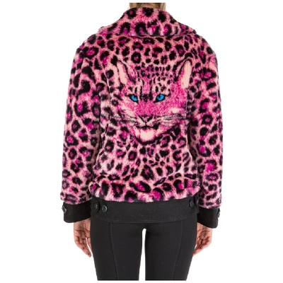 Shop Alberta Ferretti Animal Print Faux Fur Jacket In Pink