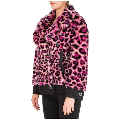 Shop Alberta Ferretti Animal Print Faux Fur Jacket In Pink