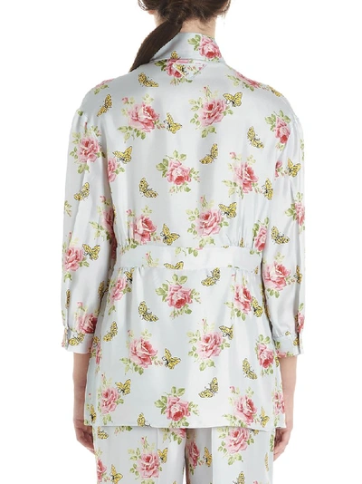 Shop Prada Rose Printed Shirt In Multi