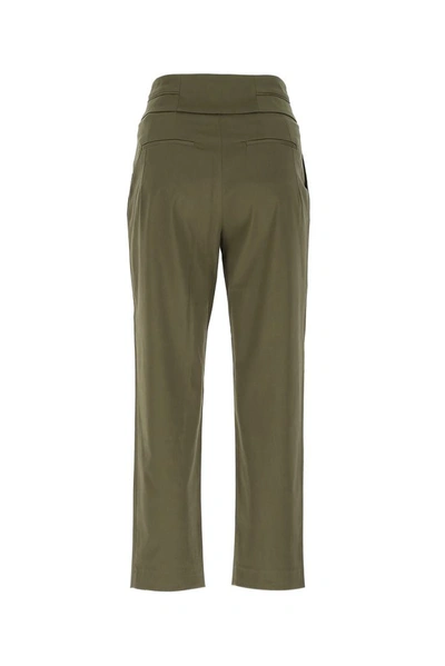 Shop L'autre Chose High Waist Pants In Green
