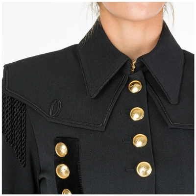Shop Alberta Ferretti Military Blazer In Black