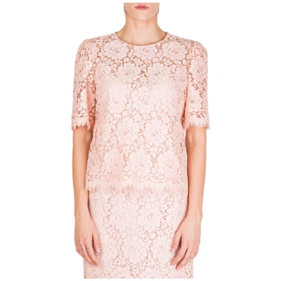 Shop Dolce & Gabbana Laced Top In Pink