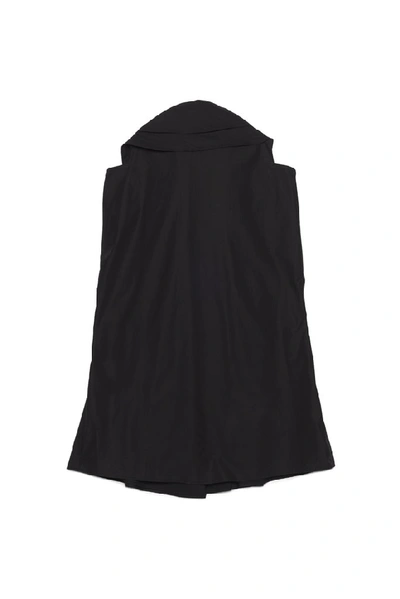Shop Lemaire Asymmetrical Front Ruffle Dress In Black