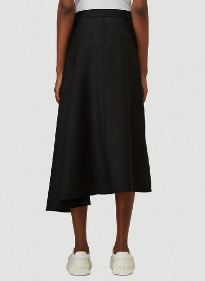 Shop Jil Sander Asymmetric Skirt In Black