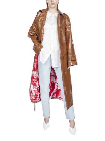 Shop Saks Potts Caliente Trench Coat In Brown