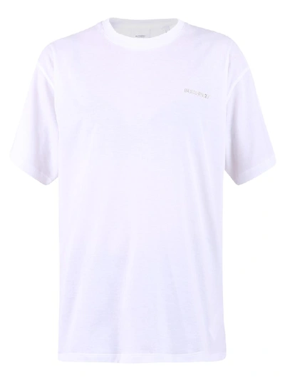 Shop Burberry Crystal Embellished Logo T In White