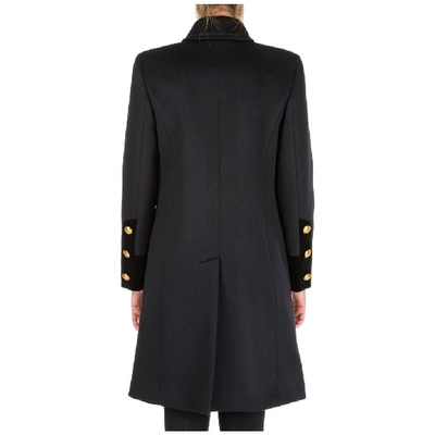 Shop Alberta Ferretti Buttoned Coat In Black