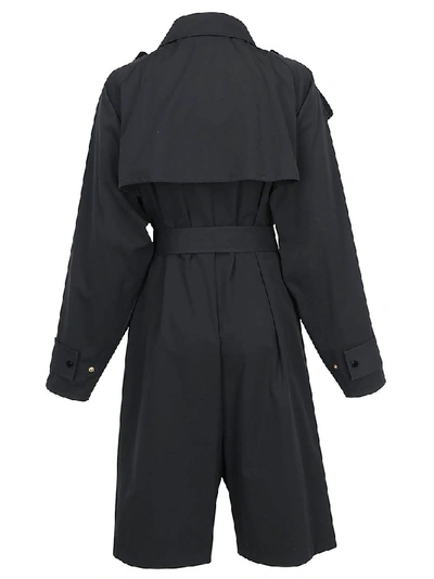 Shop Bottega Veneta Belted Trench Jumpsuit In Black