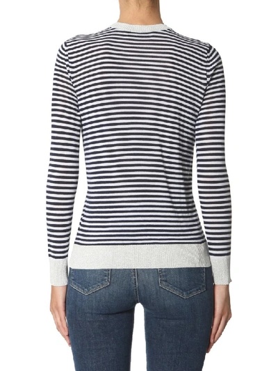 Shop Etre Cecile Etre Stripe Boyfriend Knit Sweater In Blue