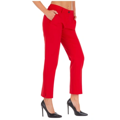 Shop Dolce & Gabbana Cropped Tapered Pants In Red