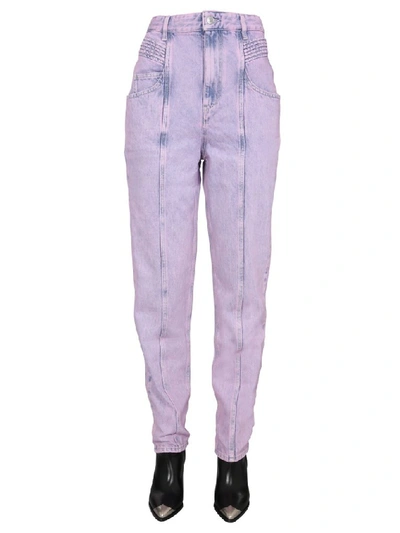 Shop Isabel Marant Étoile Henoya High Rise Jeans In Pink