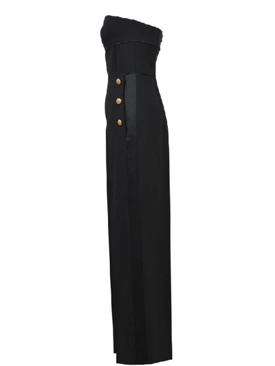 Shop Alberta Ferretti Strapless Jumpsuit In Black