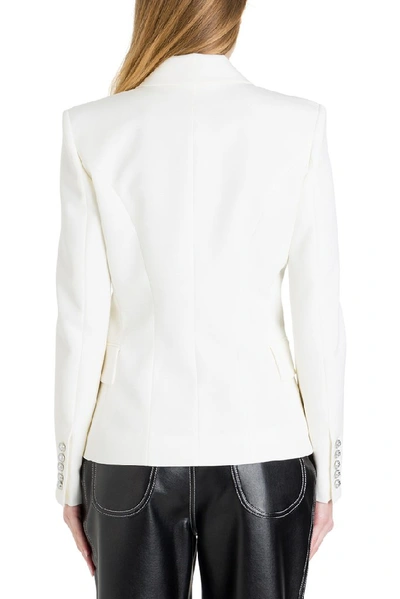 Shop Balmain Double Breasted Blazer In White