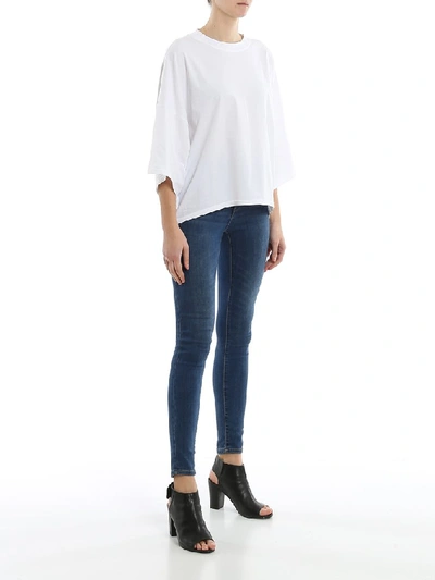 Shop Alexandre Vauthier Batwing T In White