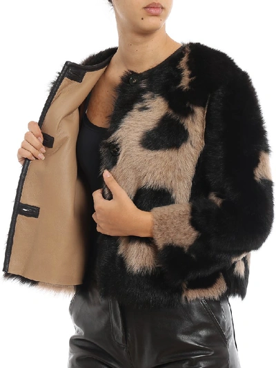 Shop Max Mara Weekend  Eletta Fur Jacket In Multi