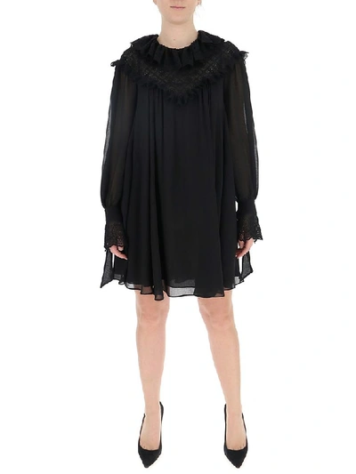 Shop Philosophy Di Lorenzo Serafini Lace Panel Dress In Black