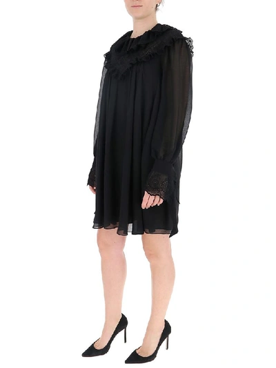 Shop Philosophy Di Lorenzo Serafini Lace Panel Dress In Black
