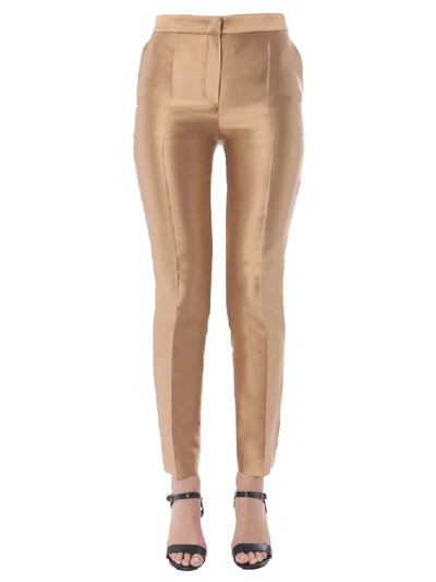 Shop Alberta Ferretti Tailored Pants In Gold