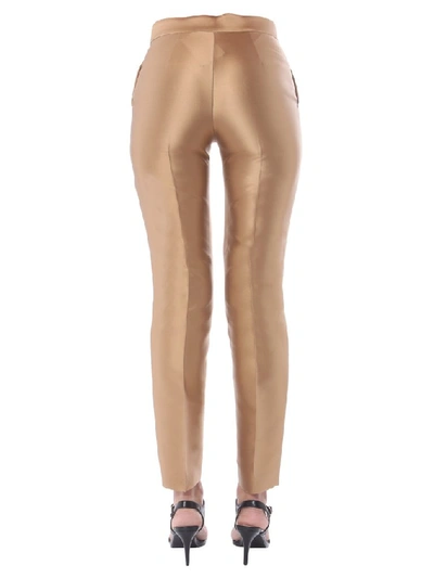Shop Alberta Ferretti Tailored Pants In Gold