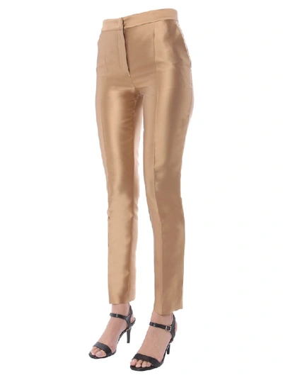 Shop Alberta Ferretti Tailored Pants In Gold