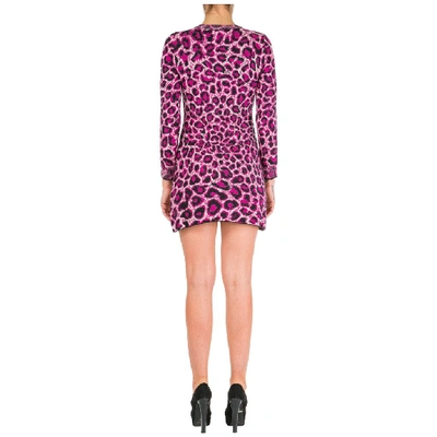 Shop Alberta Ferretti Animal Print Mini Dress In Pink