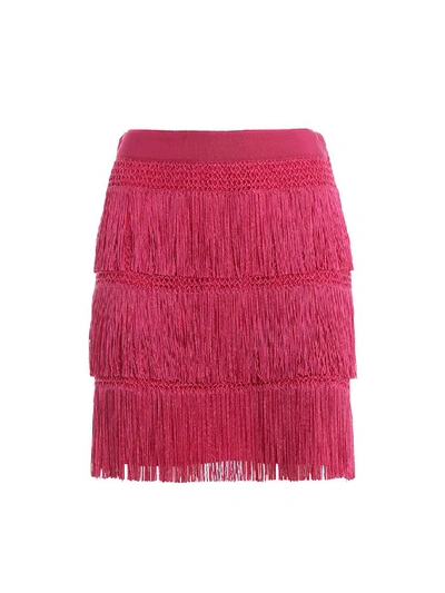 Shop Alberta Ferretti Flapper Mini Skirt In Pink