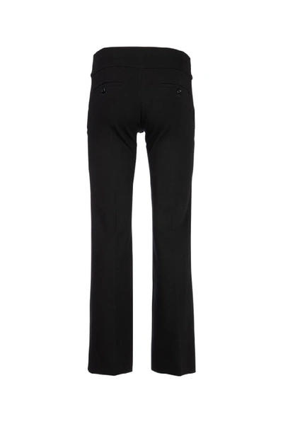 Shop Gucci Gg Belted Flare Pants In Black