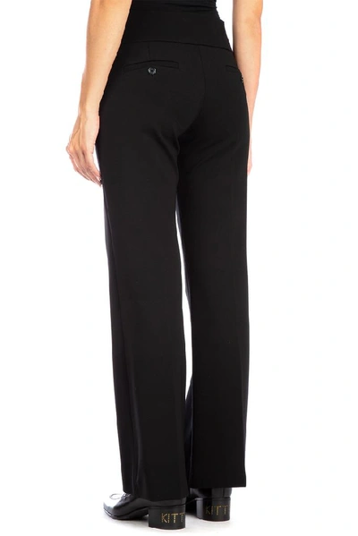 Shop Gucci Gg Belted Flare Pants In Black