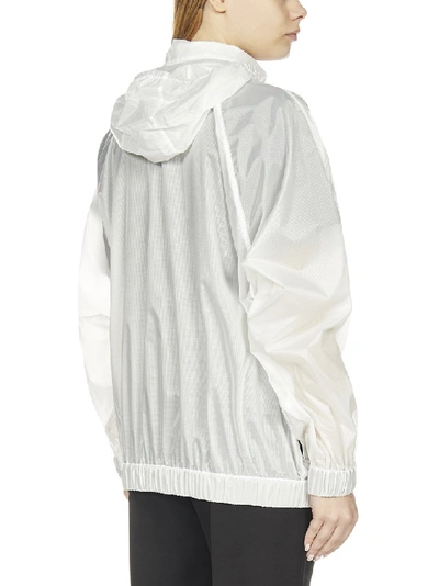Shop Moncler Zip Up Jacket In White