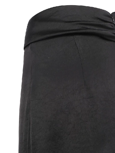 Shop Nanushka Samara Twisted Front Skirt In Black