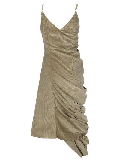 Shop Y/project Y / Project Asymmetric Dress In Beige