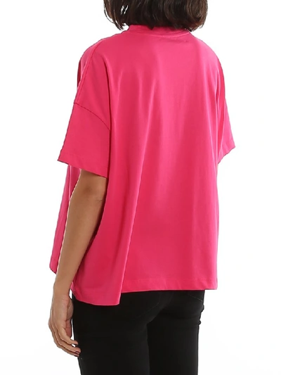 Shop Moncler Logo Oversize T In Pink