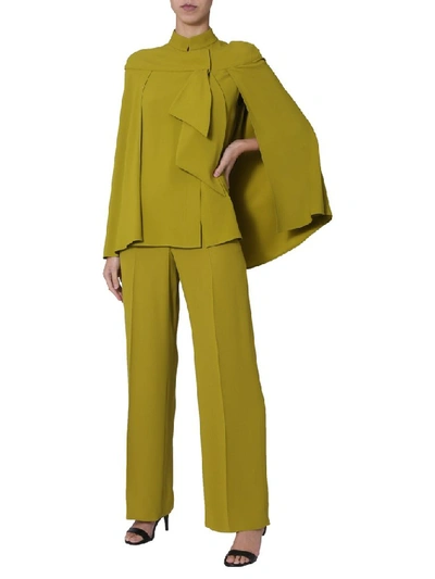 Shop Alberta Ferretti Wide Leg Pants In Green