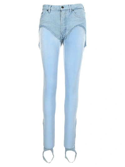 Shop Y/project Y / Project Sheer Stirrups Pants In Blue