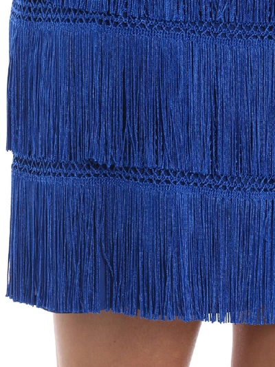 Shop Alberta Ferretti Albert Ferretti Flapper Mini Skirt In Blue