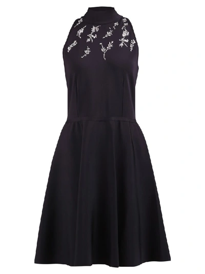 Shop Givenchy Embellished Flared Dress In Black