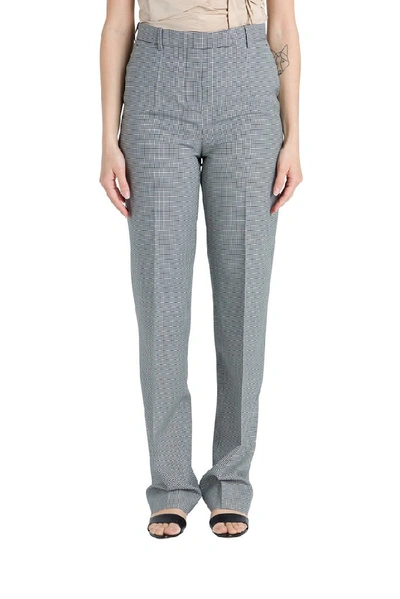 Shop Givenchy Houndstooth Trousers In Grey