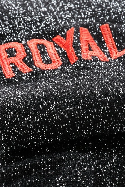 Shop Dolce & Gabbana Royal Embroidered Crew Socks In Black