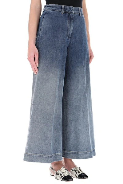 L'autre Chose Wide Leg Culotte Jeans In Cyan | ModeSens