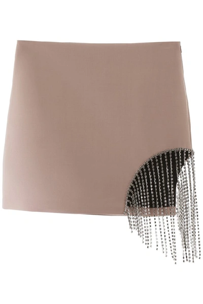 Shop Area Crystal Embellished Mini Skirt In Pink