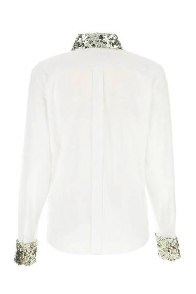 Shop Dolce & Gabbana Sequins Detail Shirt In White