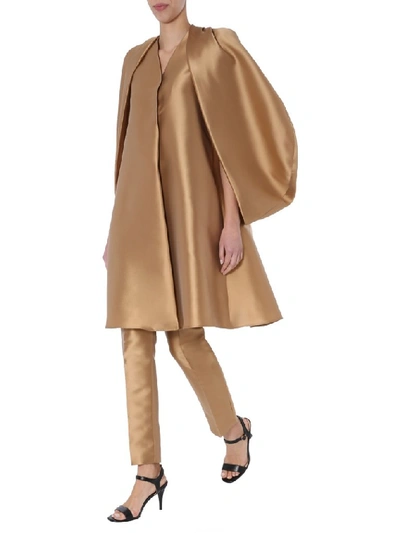 Shop Alberta Ferretti Oversized Coat In Gold