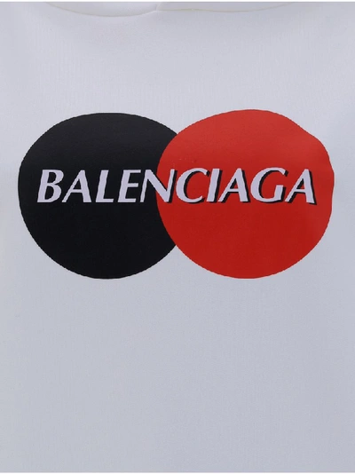 Shop Balenciaga Uniform Logo Printed Hoodie In White