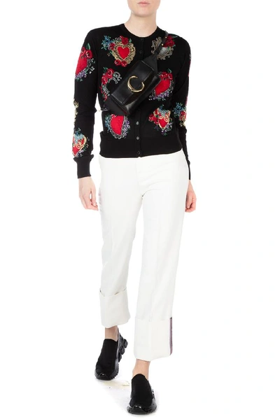 Shop Dolce & Gabbana Heart Jacquard Cardigan In Multi