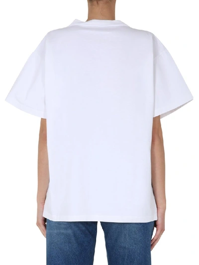 Shop Mm6 Maison Margiela Patch Oversized T In White