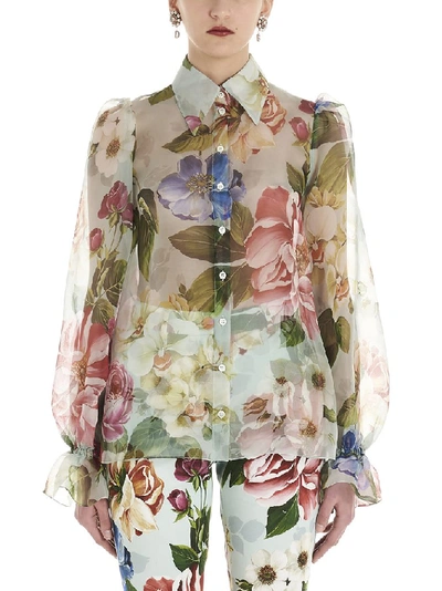 Shop Dolce & Gabbana Floral Print Shirt In Multi