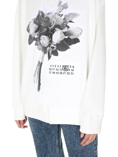 Shop Mm6 Maison Margiela Bouquet Patch Jumper In White